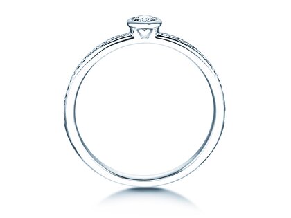 Verlovingsring Eternal Pavé in 18K witgoud met diamanten 0,25ct G/SI