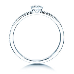 Verlovingsring Eternal Pavé in 18K witgoud met diamanten 0,25ct G/SI