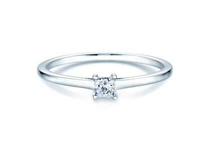 Verlovingsring Princess in 14K witgoud met diamant 0,25ct G/SI