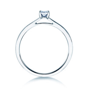 Verlovingsring Princess in 14K witgoud met diamant 0,25ct G/SI