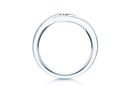 Verlovingsring Twist in 14K witgoud met Lab-grown diamant 0,25ct E/VS