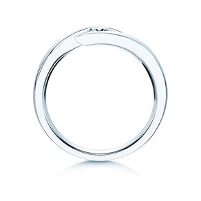 Verlovingsring Twist in 14K witgoud met Lab-grown diamant 0,25ct E/VS