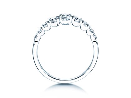 Verlovingsring 9 Diamonds in 9K witgoud met diamanten 0,27ct G/SI