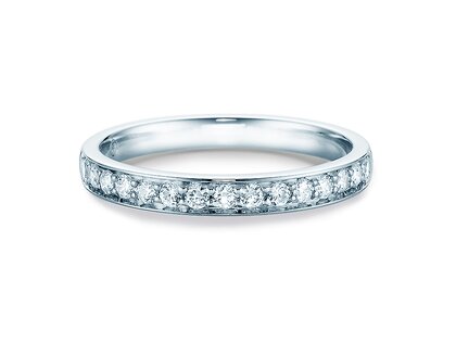 Verlovingsring Alliance-/Eternityring in 14K witgoud met diamanten 0,30ct G/SI