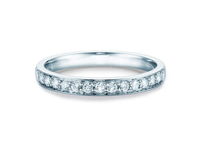 Verlovingsring Alliance-/Eternityring in 14K witgoud met diamanten 0,30ct G/SI