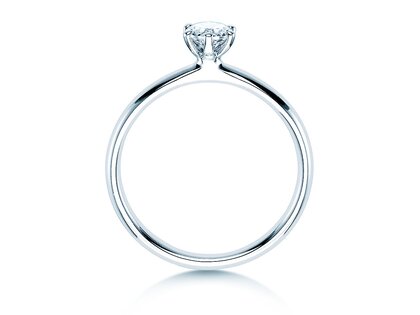 Verlovingsring Classic 6 in 14K witgoud met diamant 0,30ct G/IF