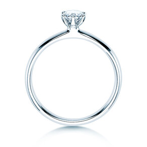 Verlovingsring Classic 6 in 14K witgoud met diamant 0,30ct G/IF