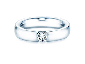 Verlovingsring Destiny in 18K witgoud met diamant 0,30ct H/SI