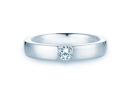 Verlovingsring Infinity in 18K witgoud met diamant 0,30ct H/SI