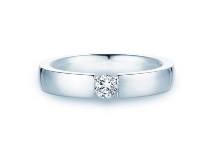 Verlovingsring Infinity in 9K witgoud met diamant 0,30ct H/SI