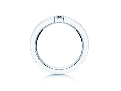 Verlovingsring Infinity in 9K witgoud met diamant 0,30ct H/SI