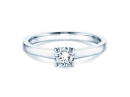 Verlovingsring Modern in 14K witgoud met diamant 0,30ct H/SI