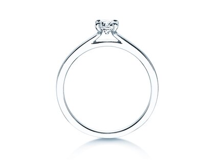 Verlovingsring Modern in 14K witgoud met diamant 0,30ct H/SI