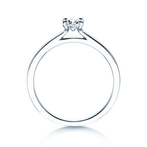 Verlovingsring Modern in 14K witgoud met diamant 0,30ct H/SI