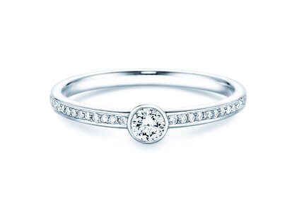 Verlovingsring Eternal Pavé in 18K witgoud met diamanten 0,30ct G/SI