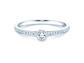 Verlovingsring Eternal Pavé in 18K witgoud met diamanten 0,30ct G/SI