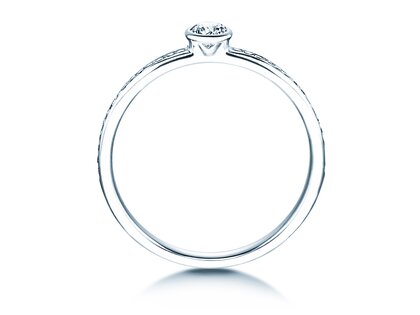 Verlovingsring Eternal Pavé in 18K witgoud met diamanten 0,30ct G/SI