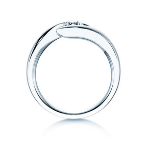 Verlovingsring Twist in 9K witgoud met diamant 0,30ct H/SI