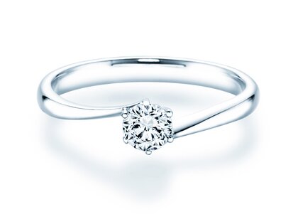 Verlovingsring Devotion in 14K witgoud met diamant 0,35ct G/SI