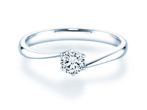 Verlovingsring Devotion in 14K witgoud met diamant 0,35ct G/SI