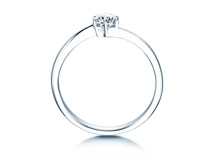 Verlovingsring Devotion in 14K witgoud met diamant 0,35ct G/SI