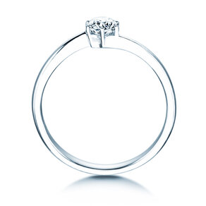 Verlovingsring Devotion in 14K witgoud met diamant 0,35ct G/SI