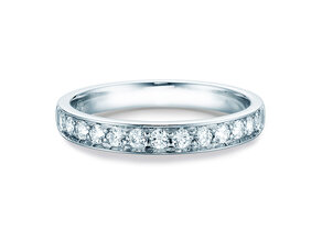 Verlovingsring Alliance-/Eternityring in 18K witgoud met diamanten 0,39ct G/SI