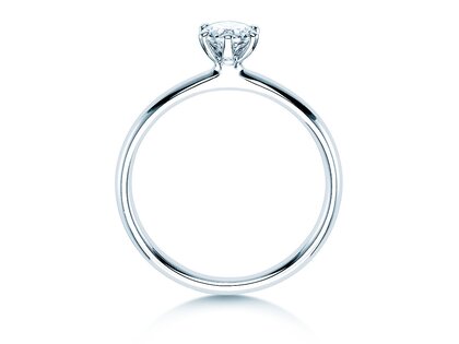 Verlovingsring Classic 6 in 14K witgoud met diamant 0,40ct G/SI