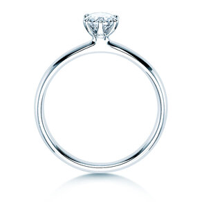 Verlovingsring Classic 6 in 14K witgoud met diamant 0,40ct G/SI