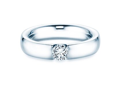 Verlovingsring Destiny in 18K witgoud met diamant 0,40ct H/SI