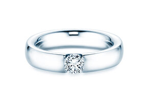 Verlovingsring Destiny in 18K witgoud met diamant 0,40ct H/SI