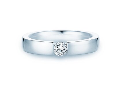 Verlovingsring Infinity in 18K witgoud met diamant 0,40ct H/SI