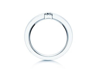 Verlovingsring Infinity in 18K witgoud met diamant 0,40ct H/SI