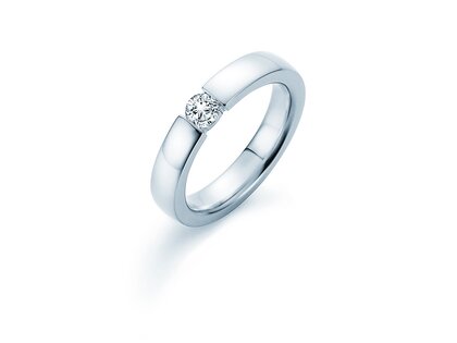 Verlovingsring Infinity in 18K witgoud met diamant 0,40ct H/SI