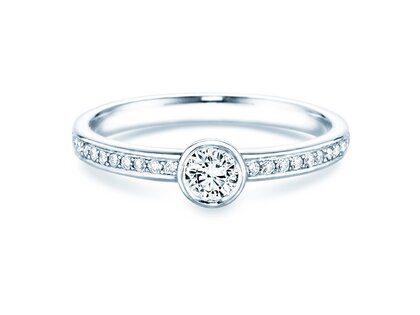 Verlovingsring Eternal Pavé in 14K witgoud met diamanten 0,40ct G/SI