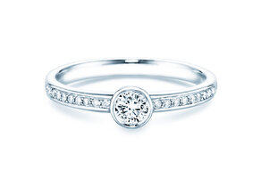 Verlovingsring Eternal Pavé in 14K witgoud met diamanten 0,40ct G/SI