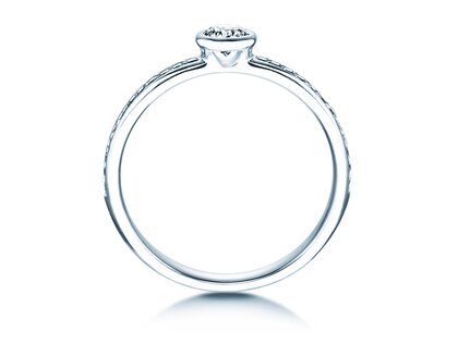 Verlovingsring Eternal Pavé in 14K witgoud met diamanten 0,40ct G/SI