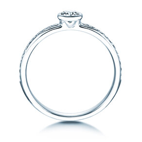 Verlovingsring Eternal Pavé in 14K witgoud met diamanten 0,40ct G/SI