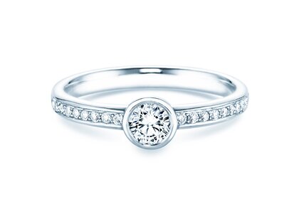 Verlovingsring Eternal Pavé in 14K witgoud met diamanten 0,46ct G/SI