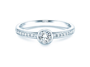 Verlovingsring Eternal Pavé in 14K witgoud met diamanten 0,46ct G/SI