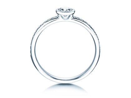Verlovingsring Eternal Pavé in 14K witgoud met diamanten 0,46ct G/SI