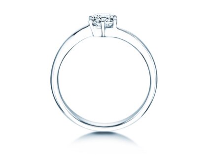 Verlovingsring Devotion in 14K witgoud met diamant 0,50ct H/SI