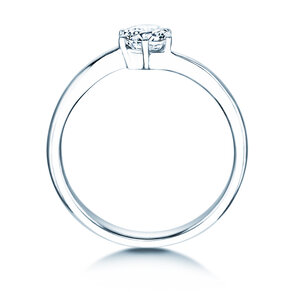 Verlovingsring Devotion in 14K witgoud met diamant 0,50ct H/SI