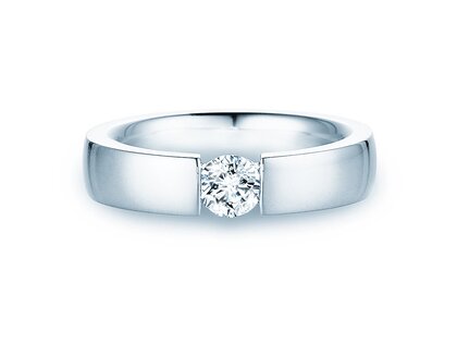 Verlovingsring Infinity in platina 950/- met diamant 0,50ct H/SI
