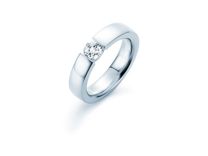Verlovingsring Infinity in platina 950/- met diamant 0,50ct H/SI