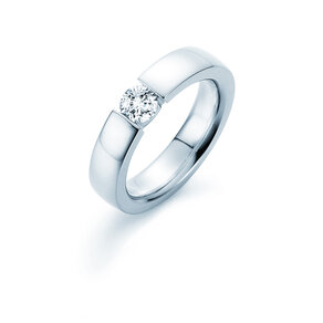 Verlovingsring Infinity in platina 950/- met diamant 0,50ct H/SI