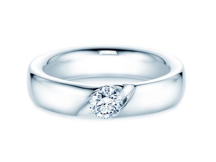 Verlovingsring Italic in 14K witgoud met Lab-grown diamant 0,50ct E/VS
