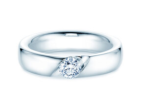 Verlovingsring Italic in 14K witgoud met Lab-grown diamant 0,50ct E/VS