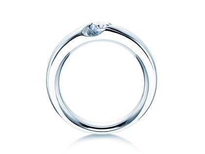 Verlovingsring Italic in 14K witgoud met Lab-grown diamant 0,50ct E/VS