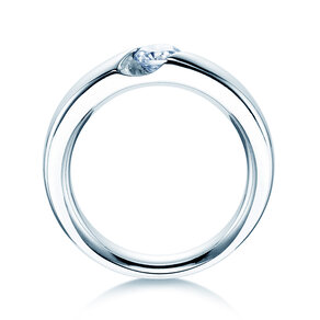 Verlovingsring Italic in 14K witgoud met Lab-grown diamant 0,50ct E/VS
